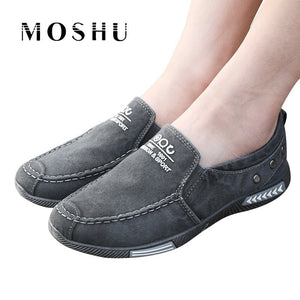 Fashion Men Canvas Sneakers Slip On Summer Denim Casual Shoes Jeans Breathable Flats Men Loafers Shoes Male Chaussure Homme