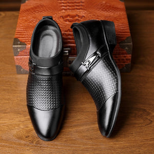 Formal Shoes Man Leather Shoes Slip On Oxford Business Office Wedding Shoe Pointed Toe Men Dress Leather Shoes Sapato Social