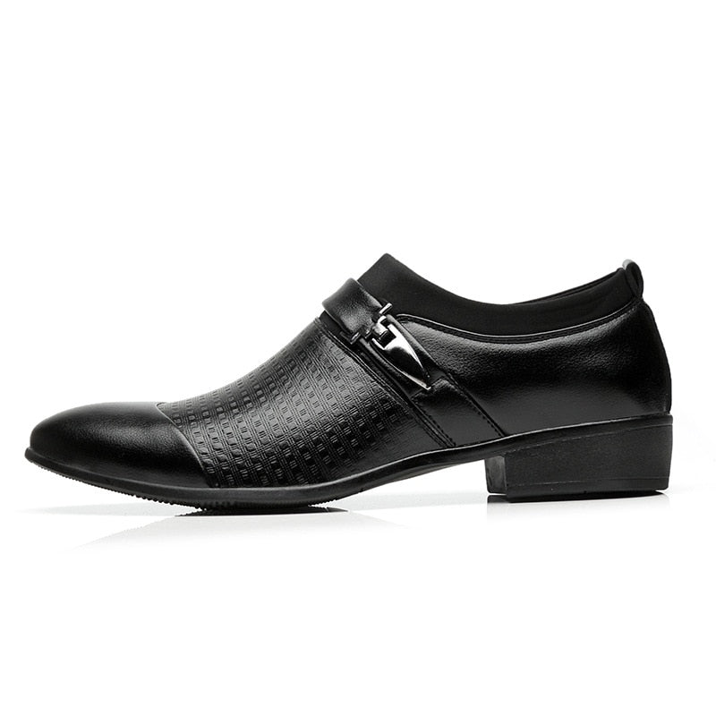 Formal Shoes Man Leather Shoes Slip On Oxford Business Office Wedding Shoe Pointed Toe Men Dress Leather Shoes Sapato Social