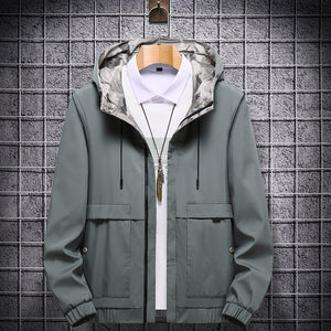 New Jacket Men Coat Fashion Hip Hop Windbreaker Coats Casual  Hooded Mens Cargo Bomber Jackets and Coats Outwear Streetwear