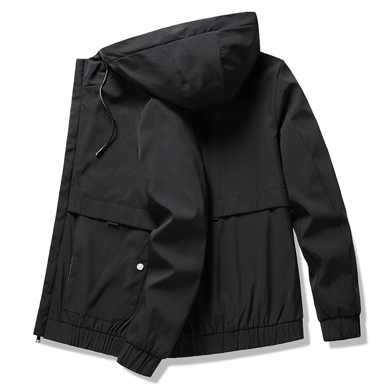 New Jacket Men Coat Fashion Hip Hop Windbreaker Coats Casual  Hooded Mens Cargo Bomber Jackets and Coats Outwear Streetwear