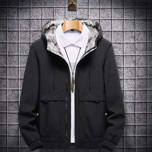 New Jacket Men Coat Fashion Hip Hop Windbreaker Coats Casual  Hooded Mens Cargo Bomber Jackets and Coats Outwear Streetwear