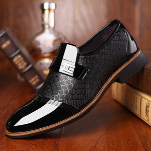 Size 38-48 Fashion Business Dress Men Shoes 2019 New Classic Leather Men's Suits Shoes Fashion Slip On Dress Shoes Men Oxfords